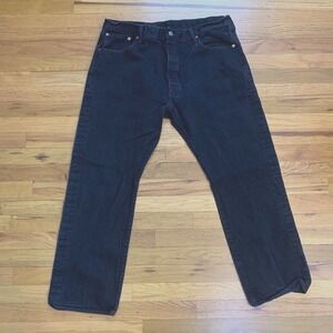 LEVI'S 501 BLACK JEANS MEN'S SIZE 40x30 ORIGINAL FIT STRAIGHT LEG BUTTON FLY EUC